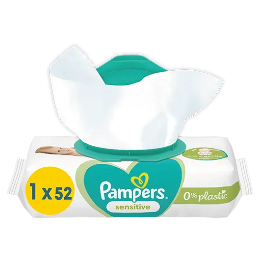 Levně Pampers vlhčené ubrousky Sensitive 52ks