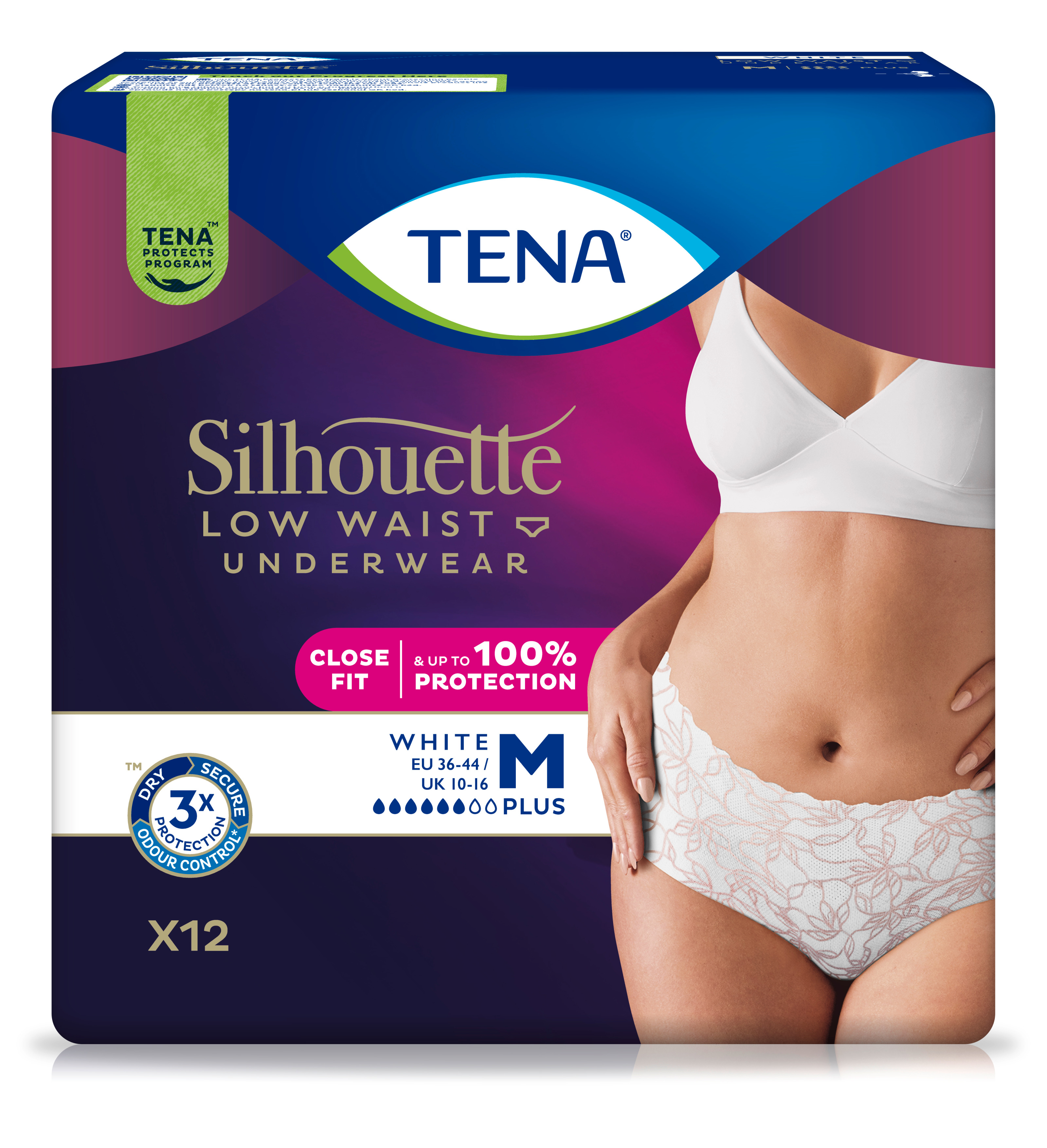 Levně TENA Silhouette Normal Blanc M ink.kalh.12ks