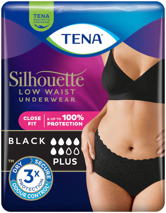 Levně TENA Silhouette Plus Black L inkontinenční kalhotky 10ks