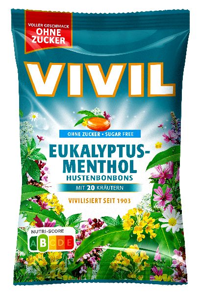 Levně Vivil Eukalyp.-ment.+20 druhů bylin bez cukru 120g