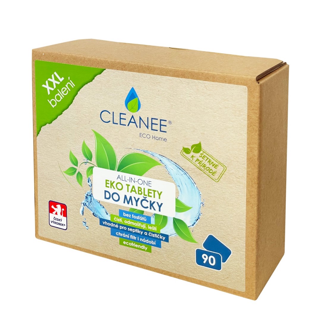 Levně CLEANEE ECO Home eko tablety do myčky 90ks