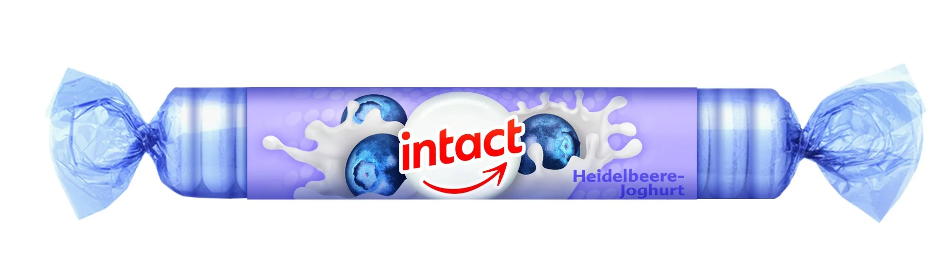 Levně Intact hroznový cukr s vitaminem C, borůvka–jogurt 16ks