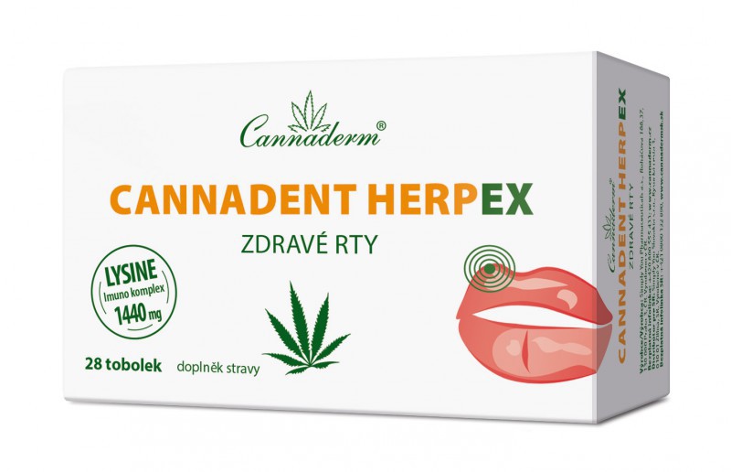 Levně Cannaderm Cannadent HerpEX zdravé rty 28 tob.