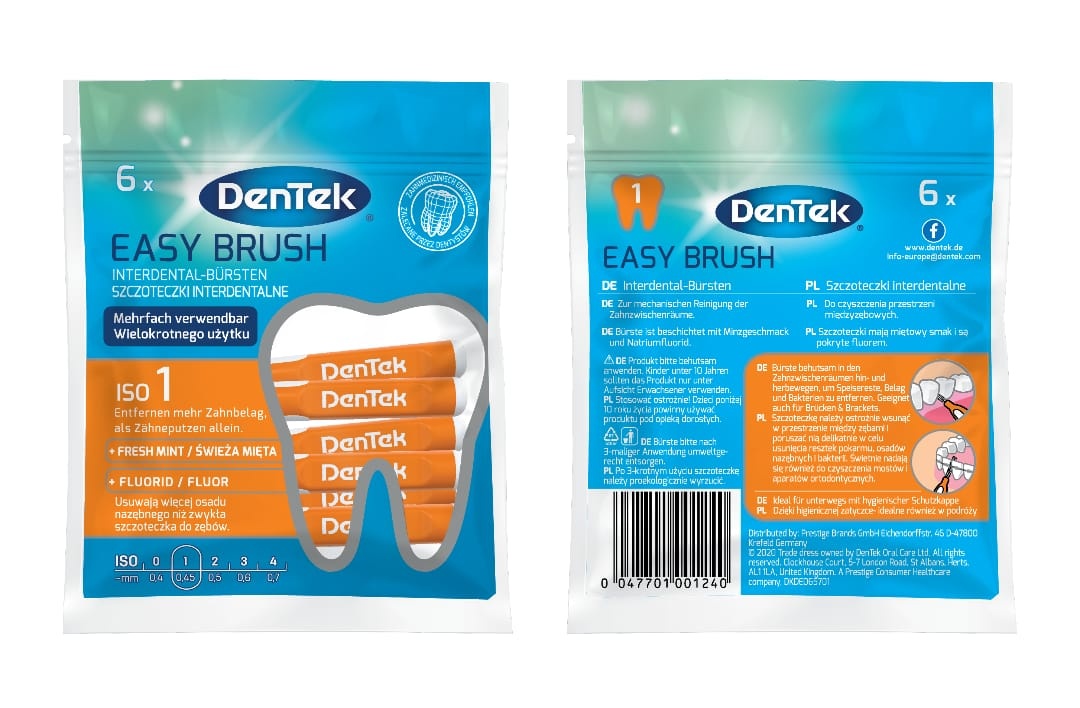 Levně DenTek Easy Brush mezizubní kartáček 0.45 mm 6ks
