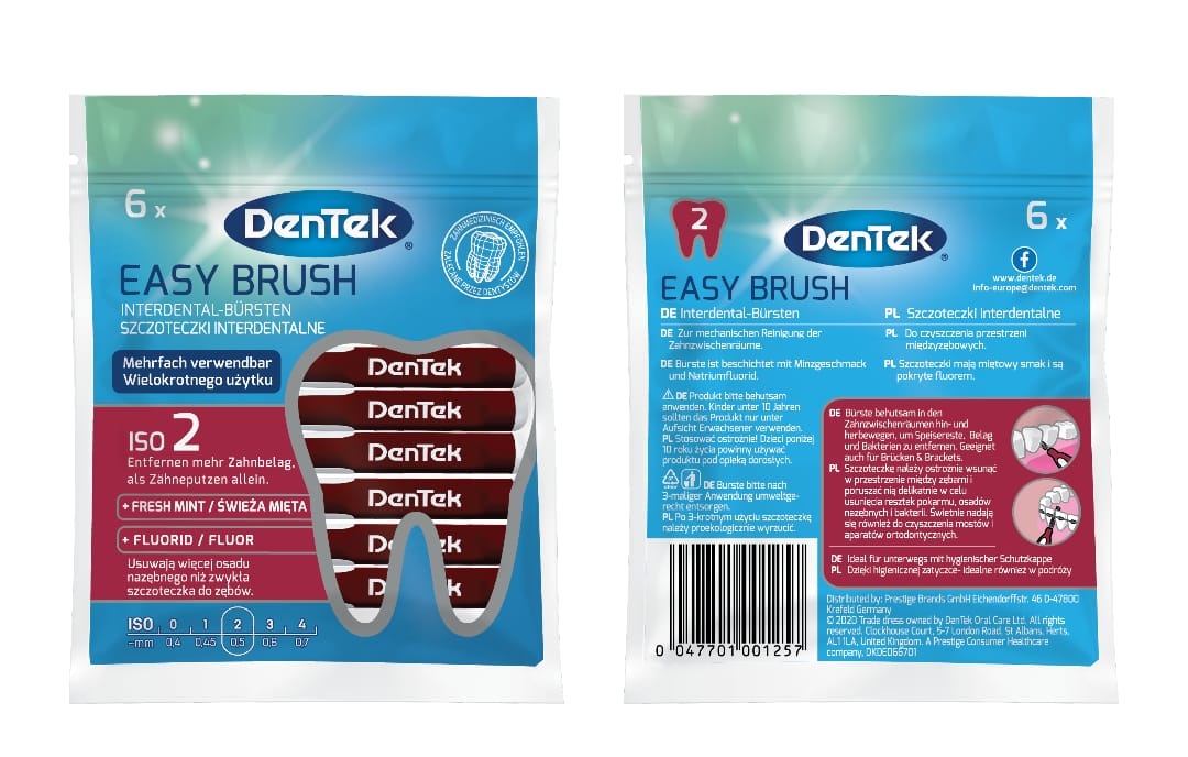 Levně DenTek Easy Brush mezizubní kartáček 0.5mm 6ks