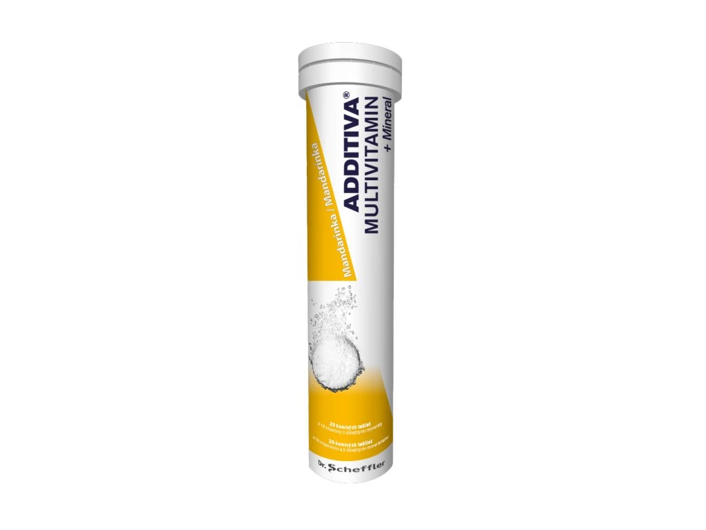 Levně Additiva Multivitamin+Mineral MANDARINKA šum.tabl. 20 ks