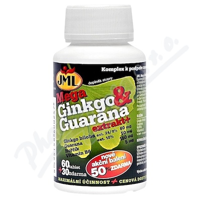 Levně JML Mega Ginkgo Guarana+ tbl.60+30 zdarma