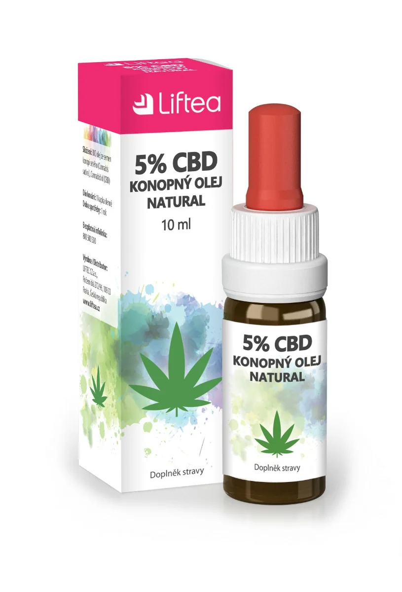 Levně LIFTEA 5% CBD konopný olej 10ml