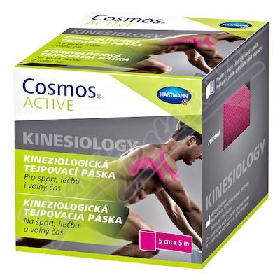 Levně Cosmos Active - Kinezio tejp. páska růžová 5cm x5m