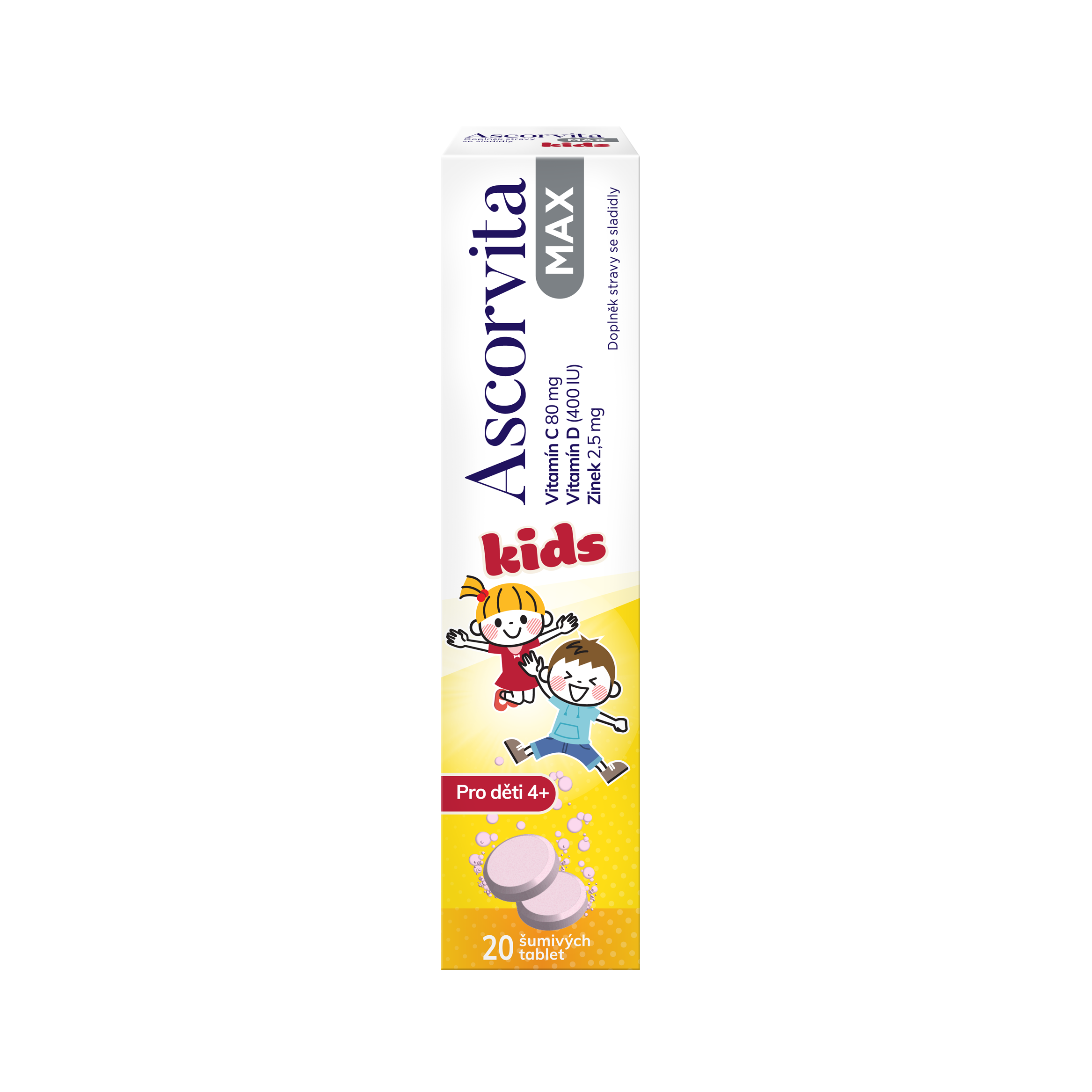 Levně Ascorvita Max Kids 20 šumivých tablet