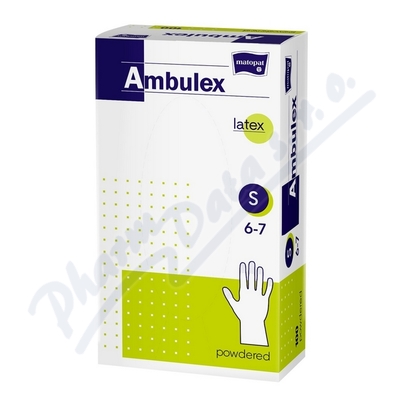 Levně Ambulex rukavice latexové jemně pudrované S 100ks