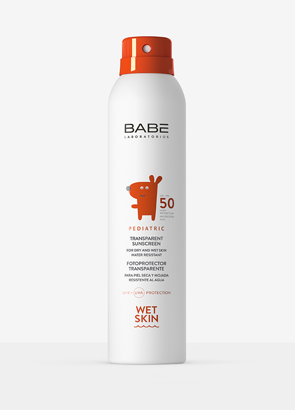Levně BABÉ Dítě - Transparentní dětský opalovací sprej na mokrou pokožku SPF 50 200 ml