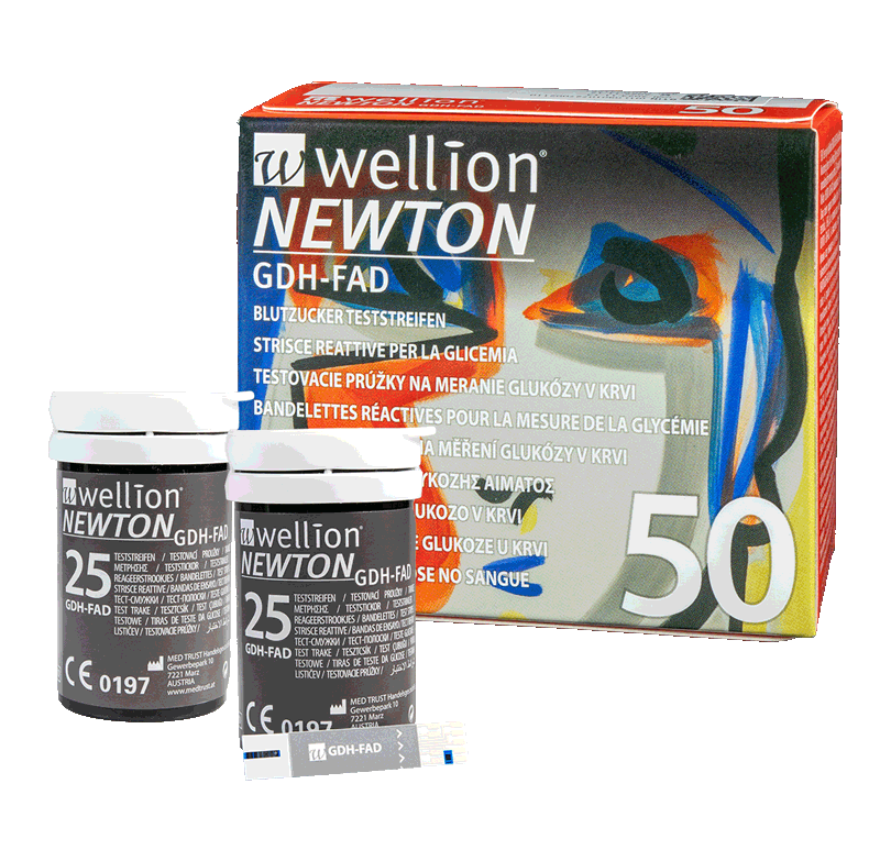 Levně Wellion NEWTON GDH-FAD testovací proužky 50ks
