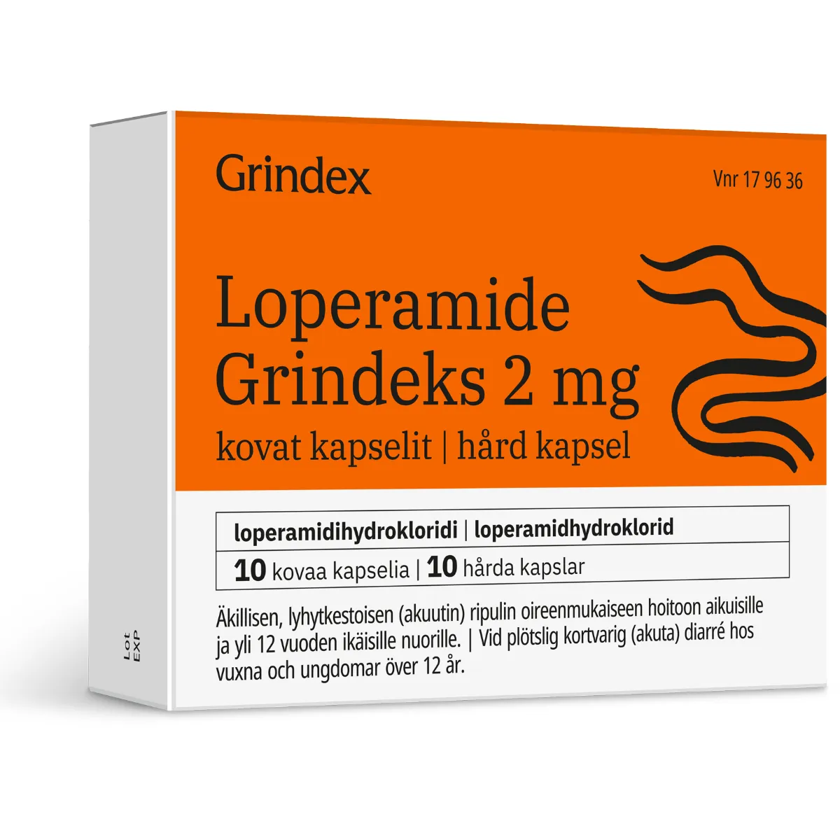 Levně Loperamide Grindeks 2mg 20 tuhých kapslí