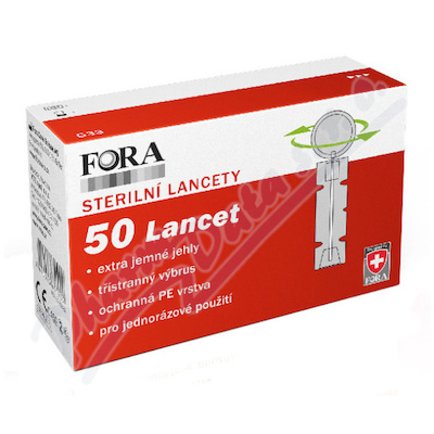 Levně Lancety ke glukometru FORA Diamond 50ks