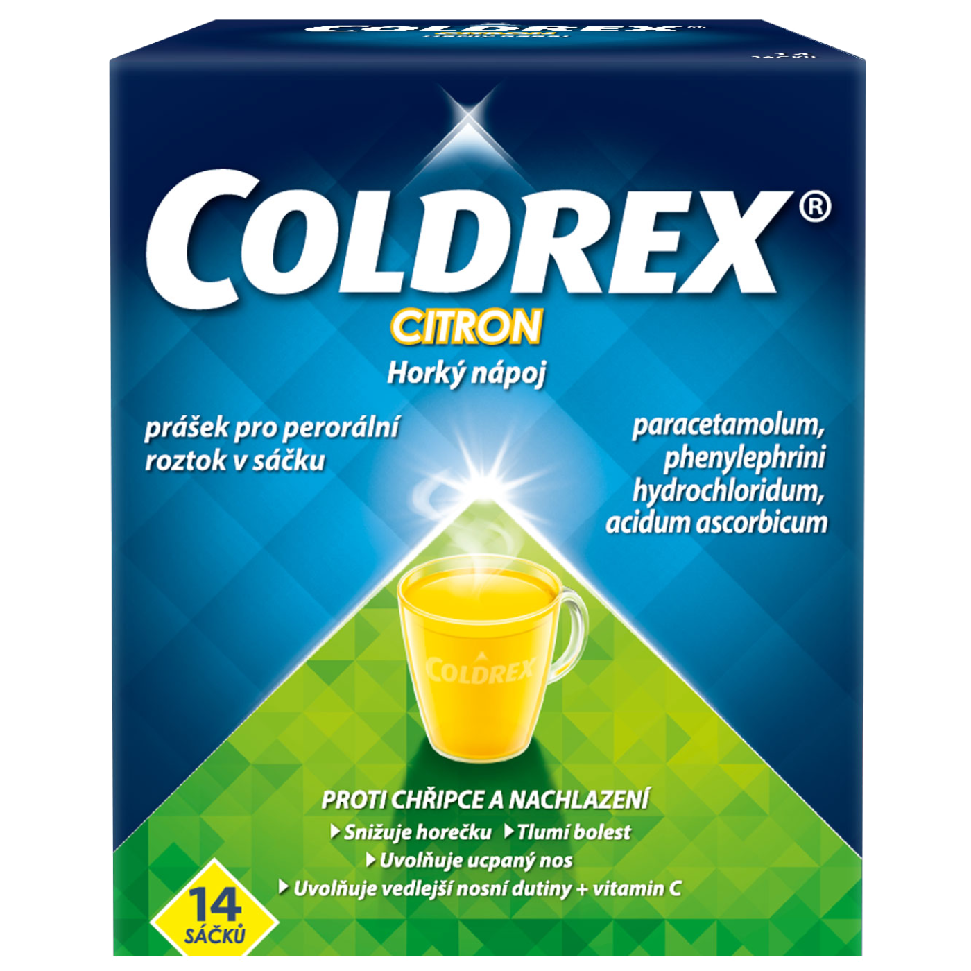 Levně Coldrex Horký nápoj Citron 750/10/60mg scc.14 II