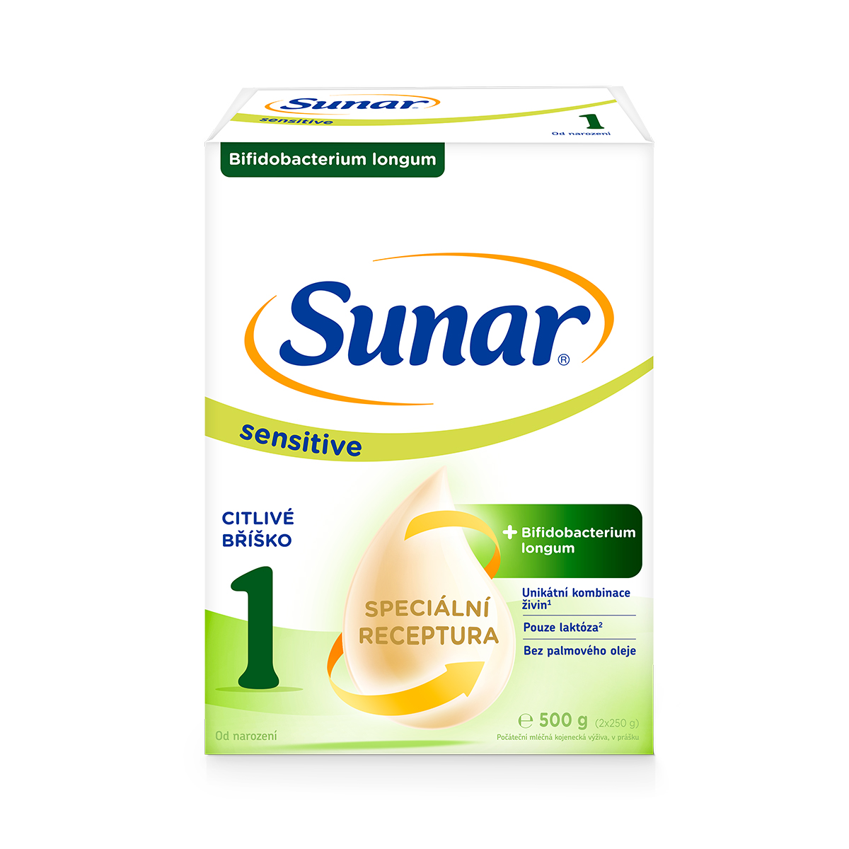 Levně Sunar Sensitive 1, počáteční kojenecké mléko 500 g