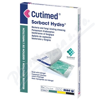 Levně Cutimed Sorbact Hydro antimikr.krytí 7.5x15cm 10ks