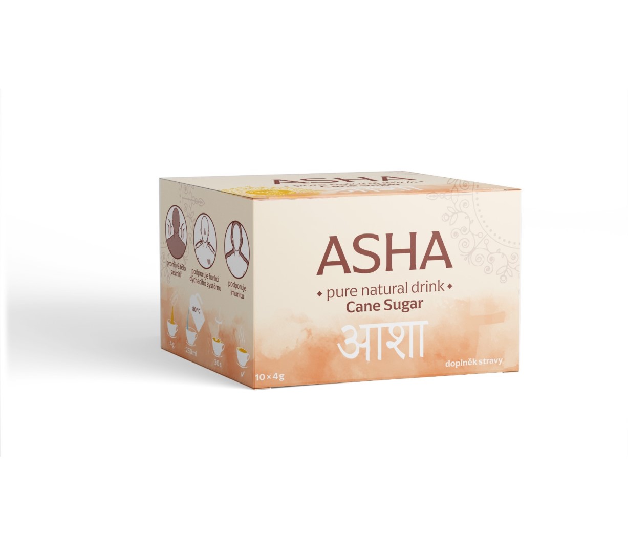 Levně ASHA Pure Natural drink s cukrem 10x4g