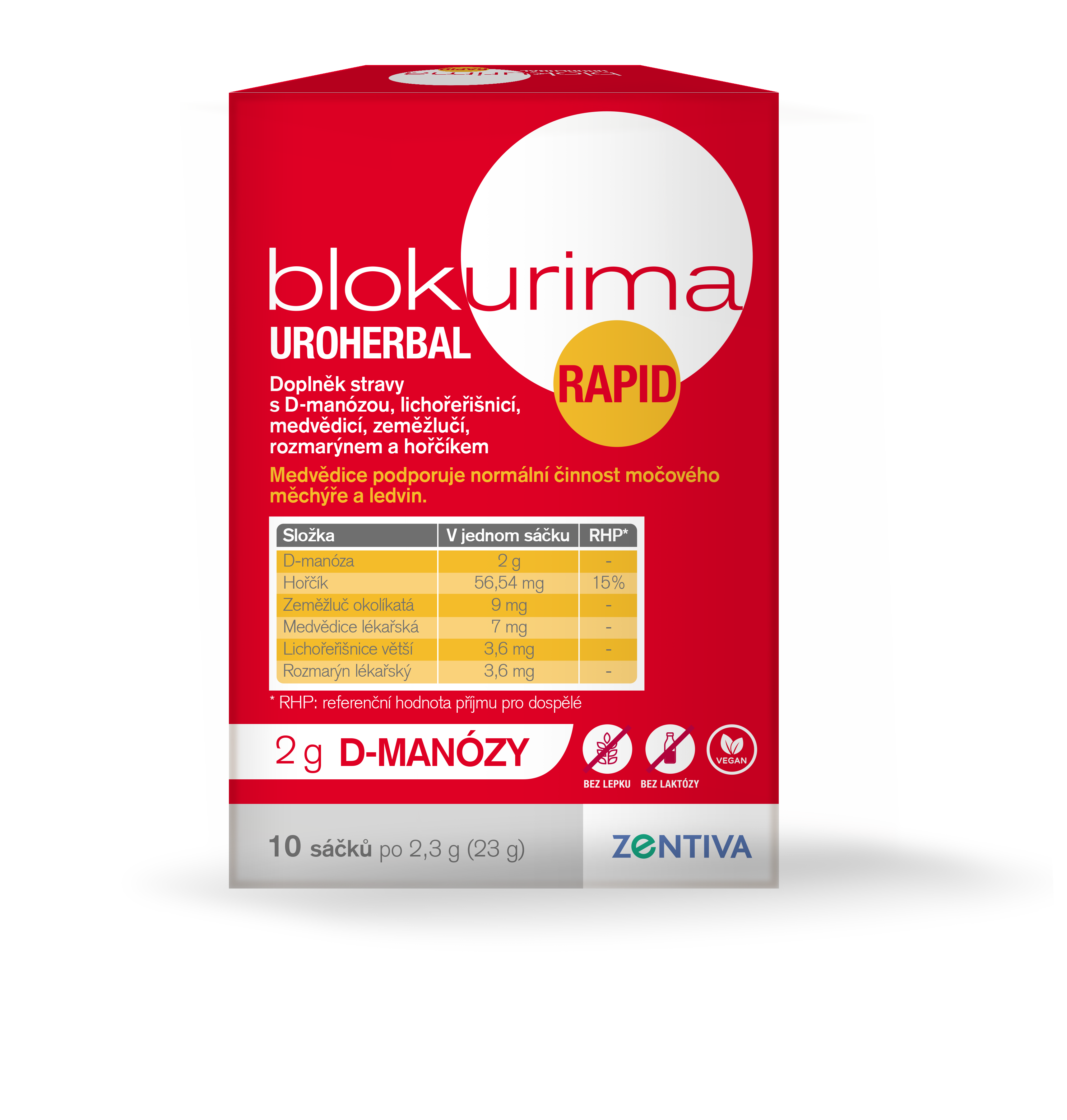 Levně Blokurima Uroherbal Rapid 2g D-manózy sáčků 10x2.3g