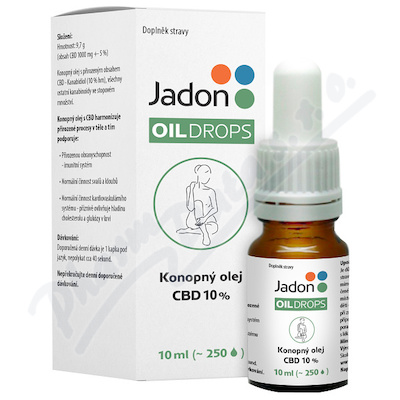 Levně Jadon OIL DROPS konopný olej CBD 10% 10ml