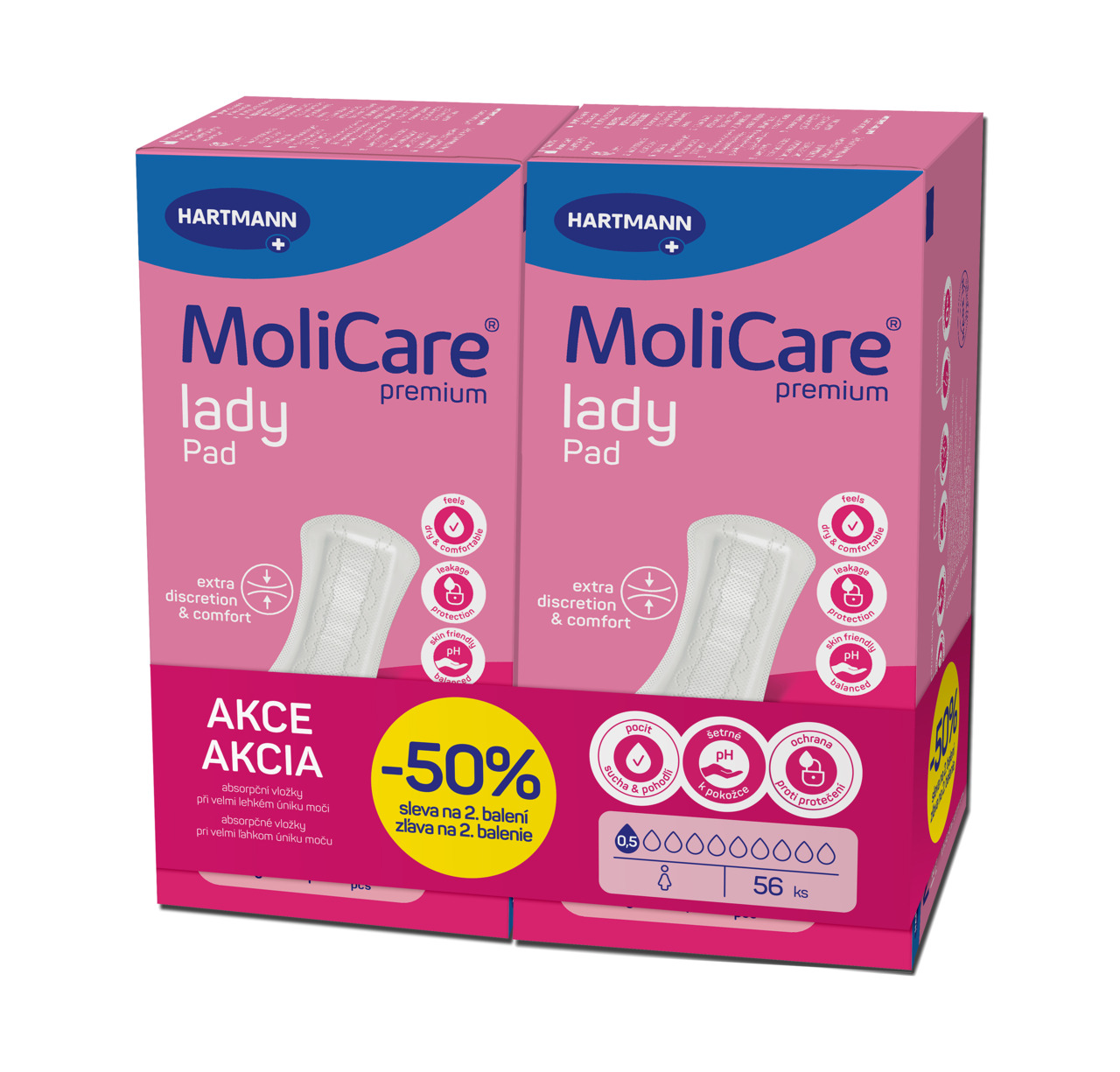 Levně Inkontinenční vložky MoliCare LadyPad 0.5kap Duopack2x28ks