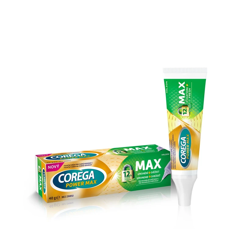 Levně Corega Power Max Upevnění+Svěžest fixač.krém 40g