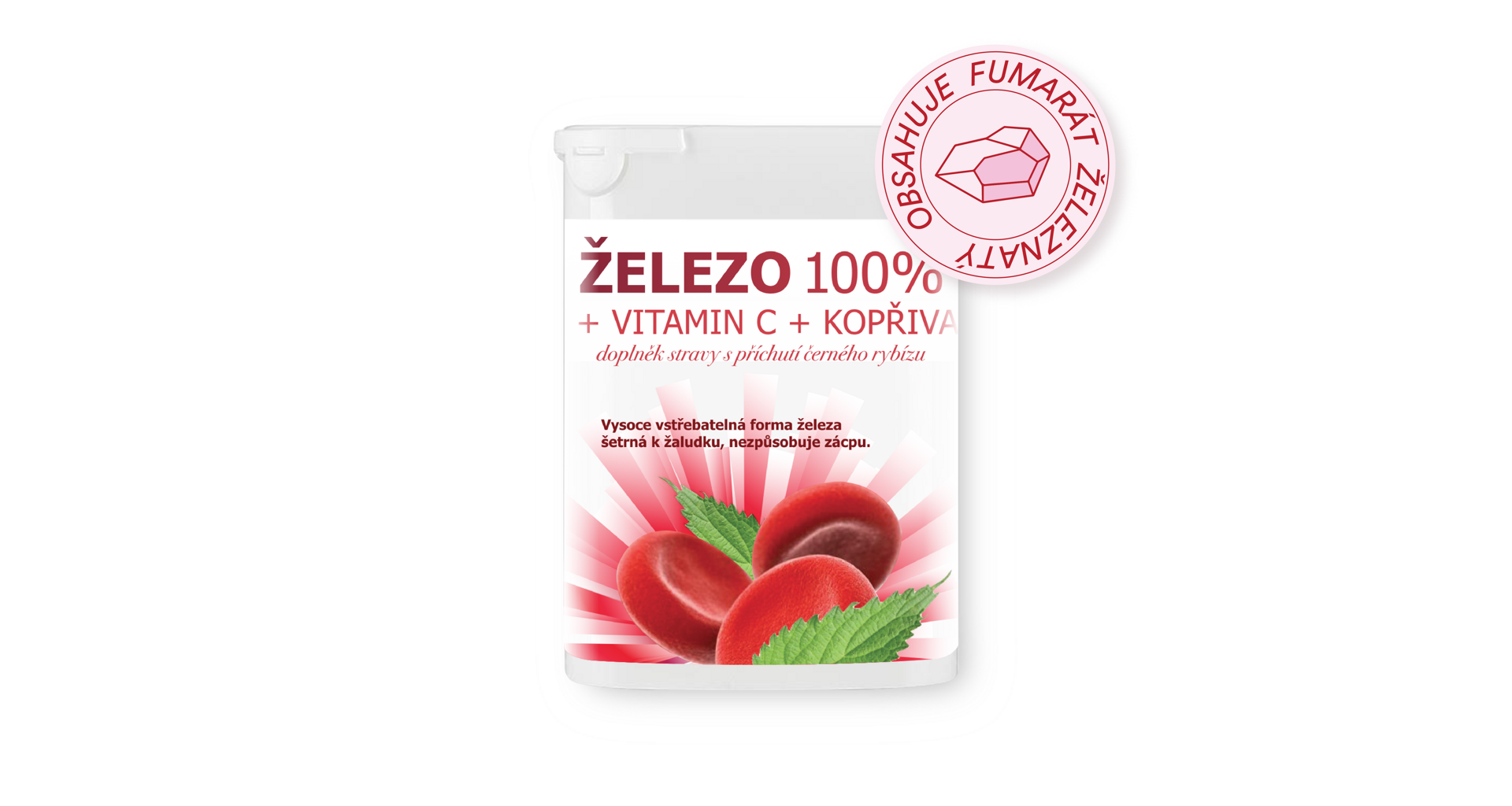 Levně Železo 100% + vitamin C + kopřiva tbl.90