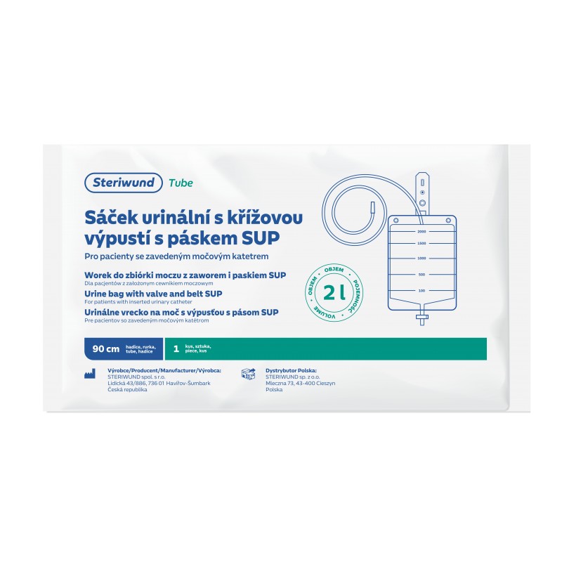 Levně Sáček urinální SUP pásek kříž.výp.2000ml Steriwund