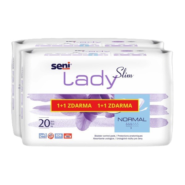 Levně Seni Lady Slim Normal inkont.vložky 1+1 2x20ks