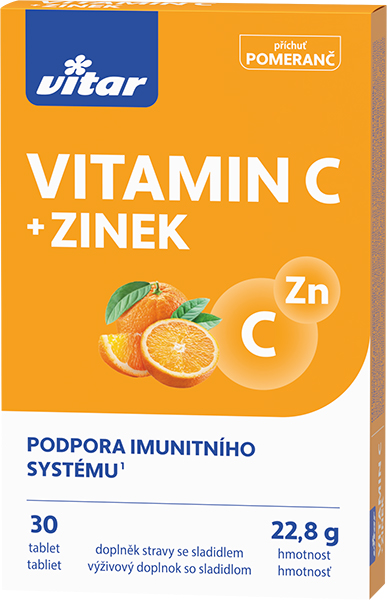 Levně Vitar Vitamin C+zinek 30 tablet