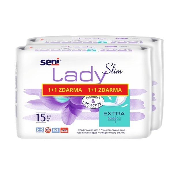 Levně Seni Lady Slim Extra inkont.vložky 1+1 2x15ks