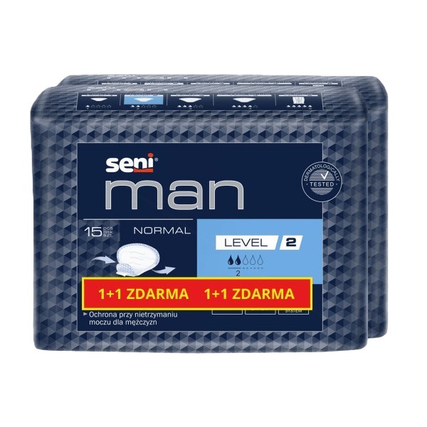 Levně Seni Man Normal Level 2 inkont.vložky 1+1 2x15ks