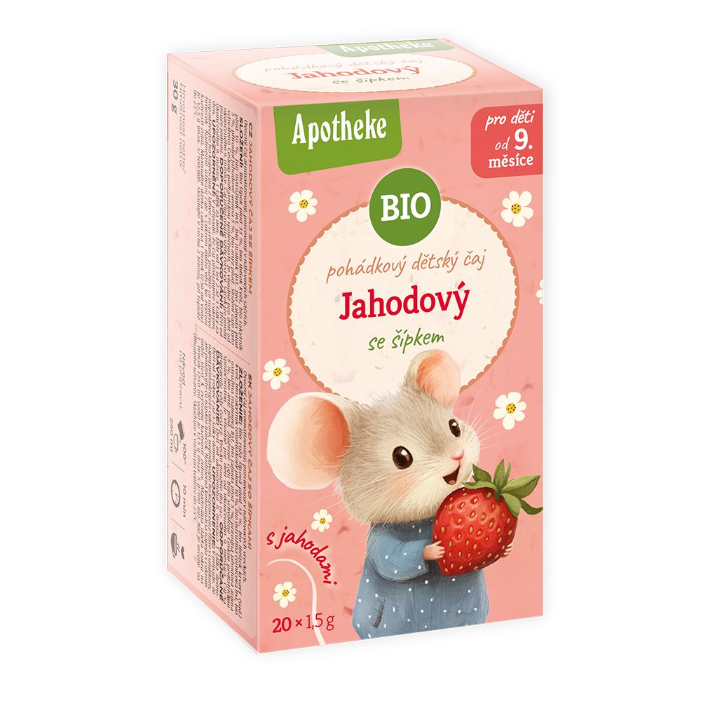 Levně Apotheke Pohádkový dětský čaj Jahodový BIO 20x1.5g