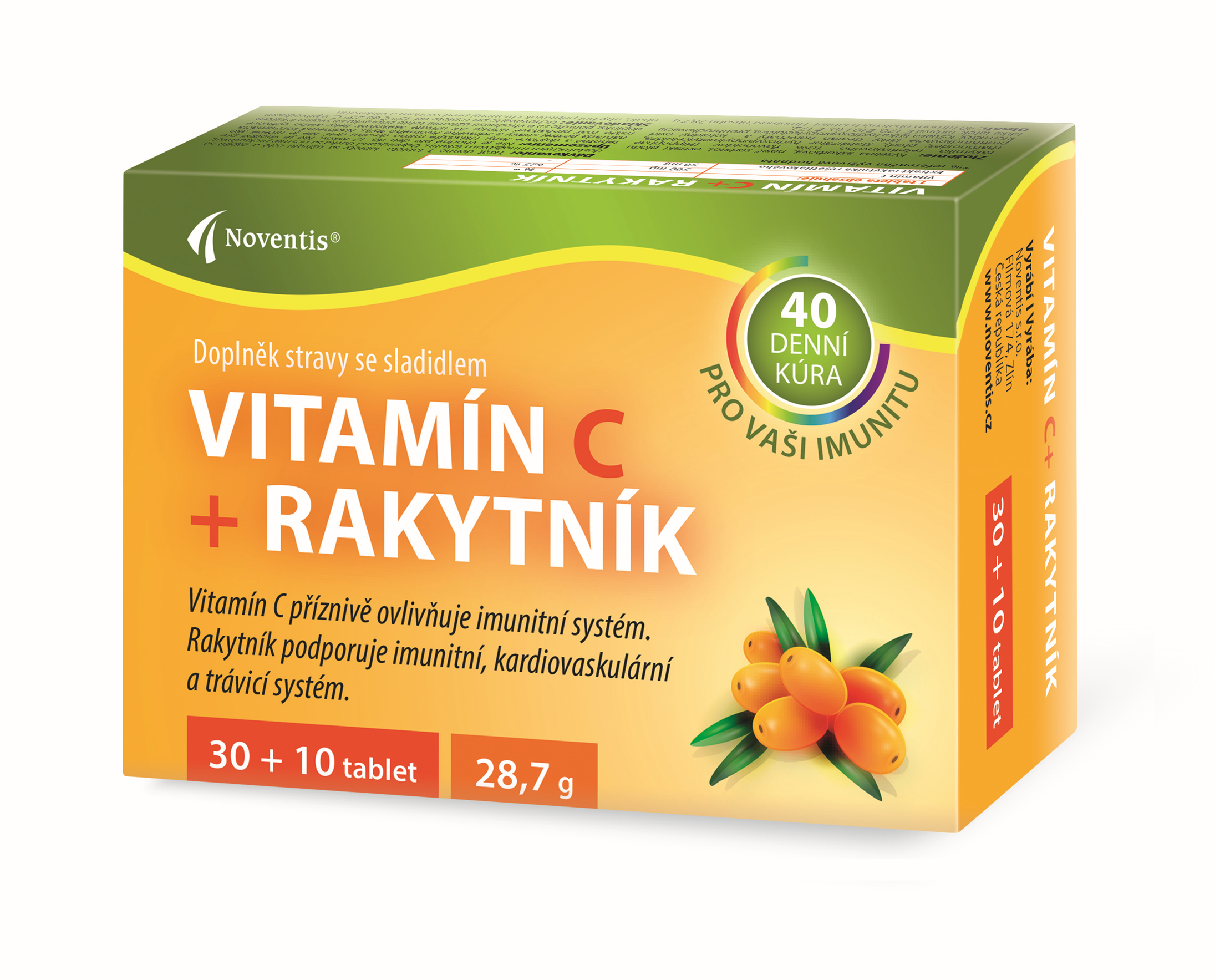 Levně Vitamín C + Rakytník 30+10 tablet