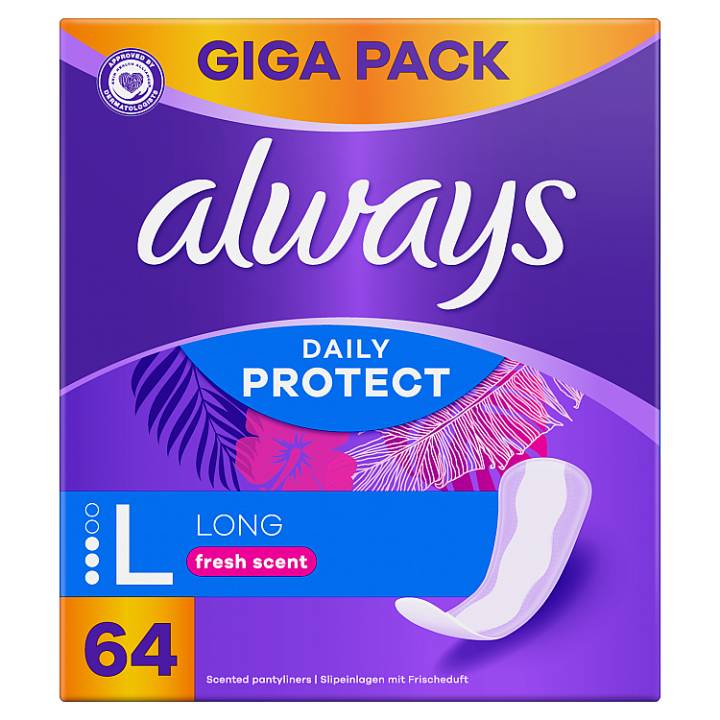 Levně Always Intimky Daily Protect Long Fresh Scent 64ks