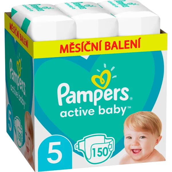 Levně Pampers Active Baby vel. 5 Junior (150 ks)