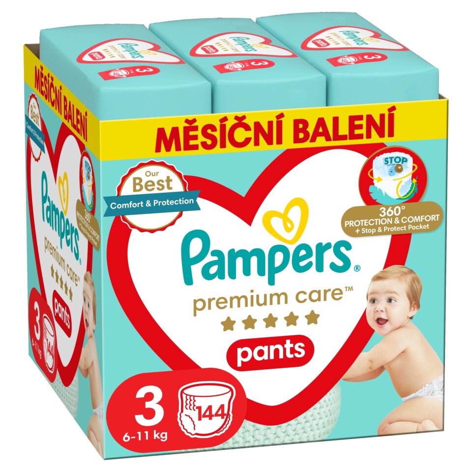 Levně Pampers Pants Premium Care Monthly Box S3 (144ks)