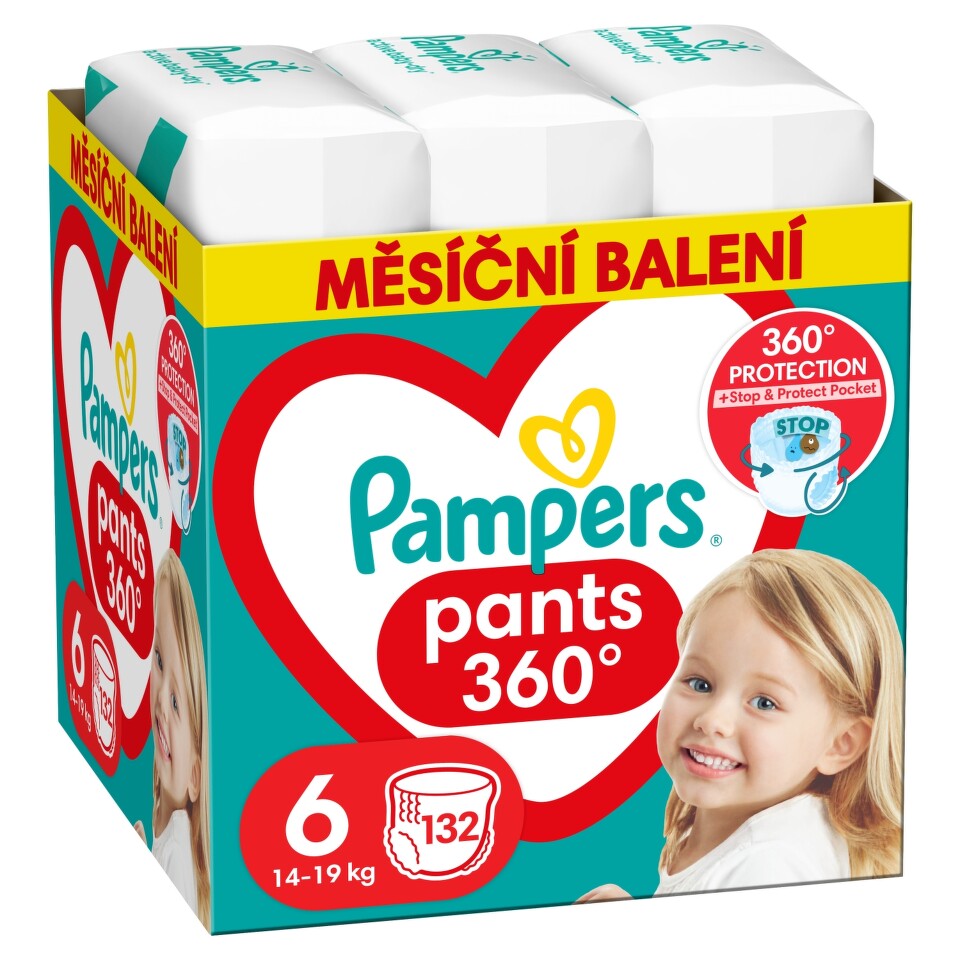Levně Pampers Pants vel. 6 (132 ks) – měsíční zásoba