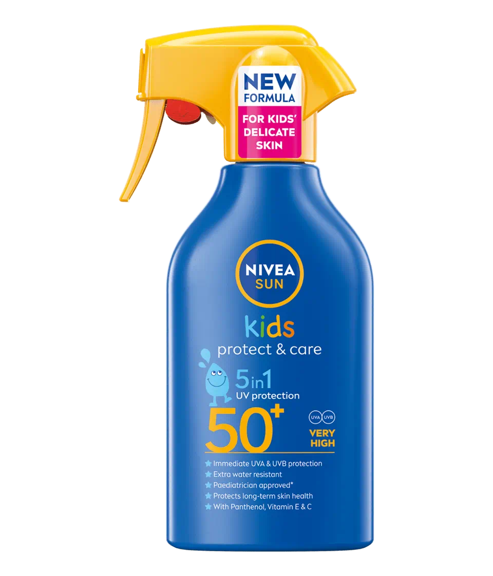 Levně NIVEA SUN Dětský sprej na opalování Protect & Care SPF 50+ 270ml