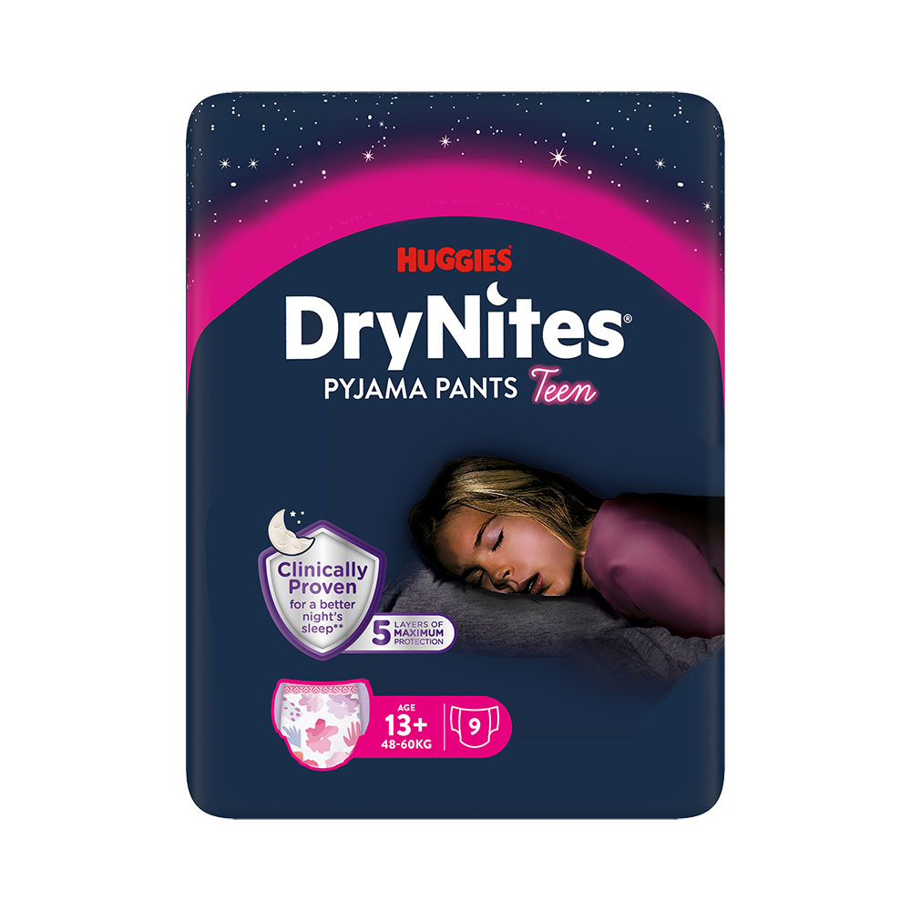Levně DryNites natah.kalhot.dívky 13+let/48-60kg/9ks