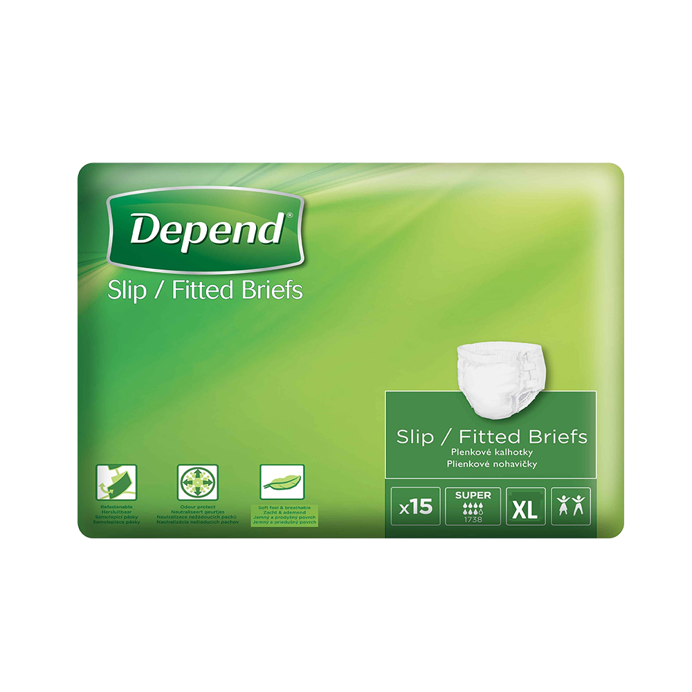 Levně Depend Slip Super inkont.kalhotky vel.XL 15ks
