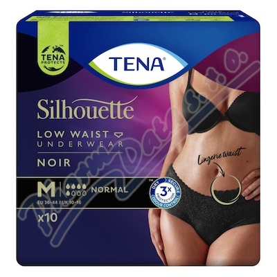 Levně TENA Silhouette Normal Noir M ink.kalh.10ks 795516