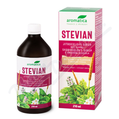 Levně AROMATICA Stevian jitrocel.sirup bez cukru 210ml