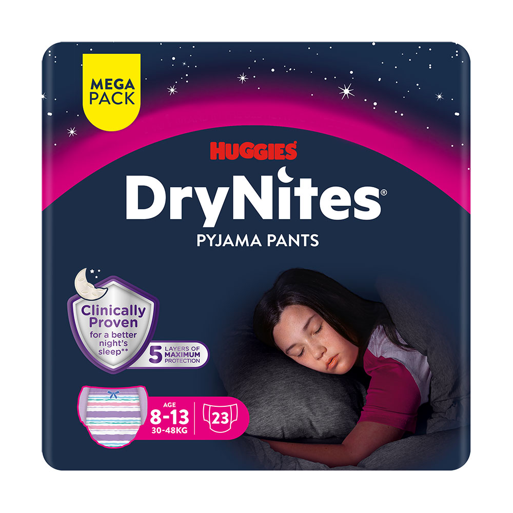 Levně DryNites natah.kalhot.dívky 8-13let/30-48kg/23ks