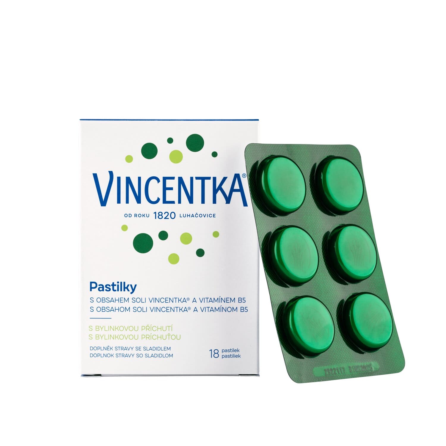 Levně Vincentka Pastilky bylinné 18ks