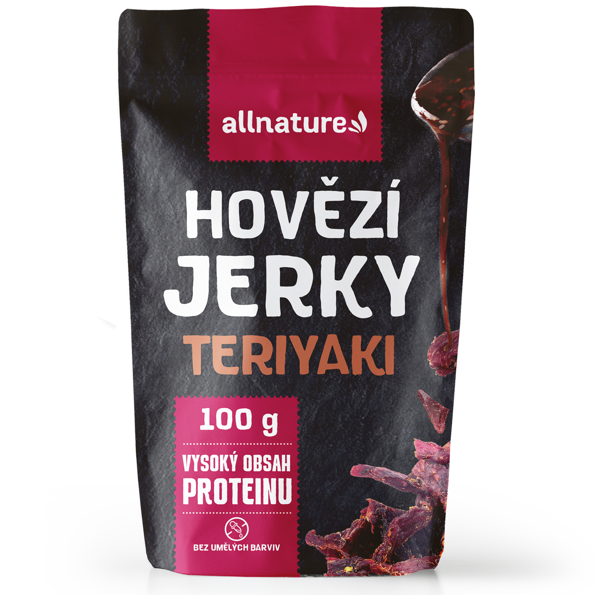 Levně Allnature BEEF Teriyaki Jerky 100g