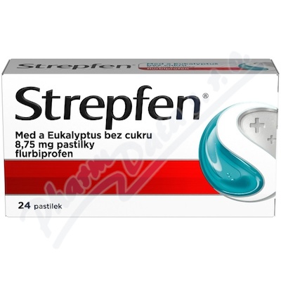 Levně Strepfen Med a Eukalyptus bez cukru 8.75mg pas.24