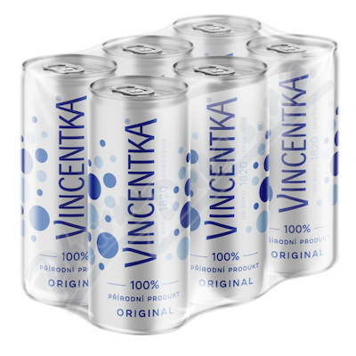 Levně Vincentka přírodní 250ml plech multipack 6ks
