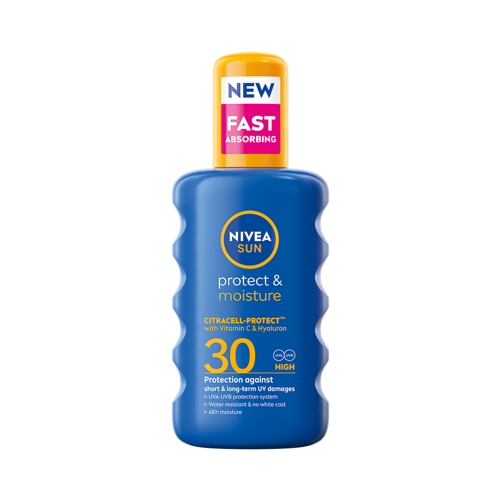 Levně NIVEA SUN Sprej na opalování Protect & Moisture SPF 30 200ml